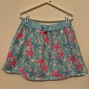 Vineyard Vines Girls Starfish Cotton Short Skirt Summer Size L/14 Pink, Blue